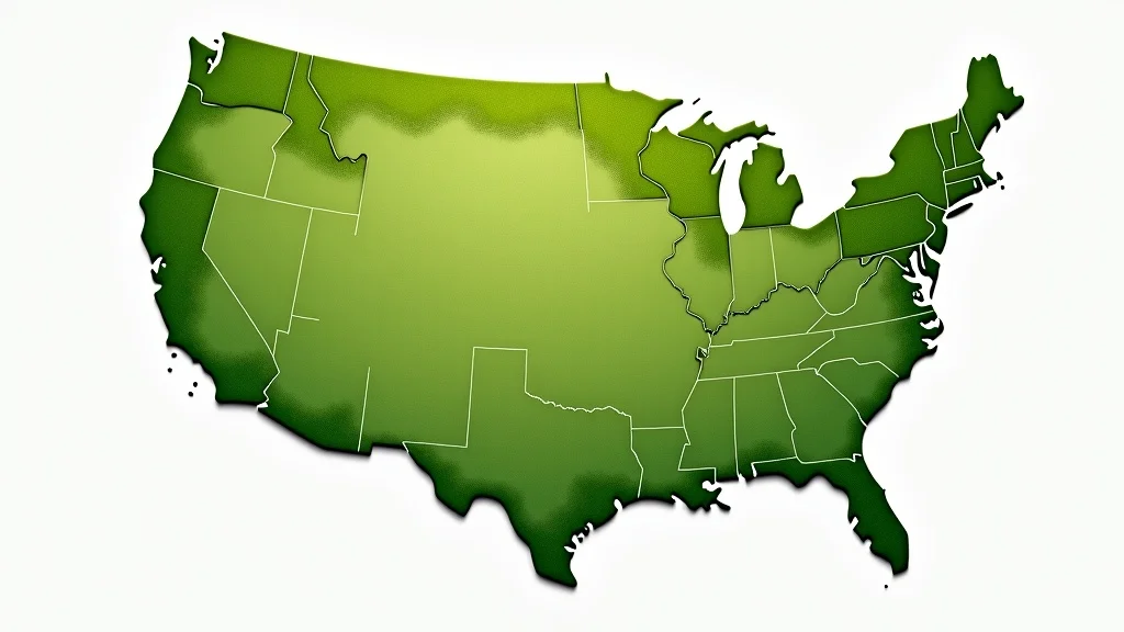 Map showing recommended lawn grass types for summer by U.S. region, including southern, northern, and transition zones